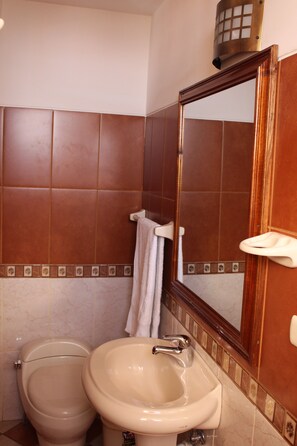 Double Room | Bathroom | Shower, free toiletries, hair dryer, towels