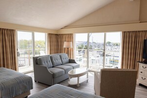 2 Queen Beds Harborview Suite | Living area | 55-inch Smart TV with cable channels, Netflix, Hulu