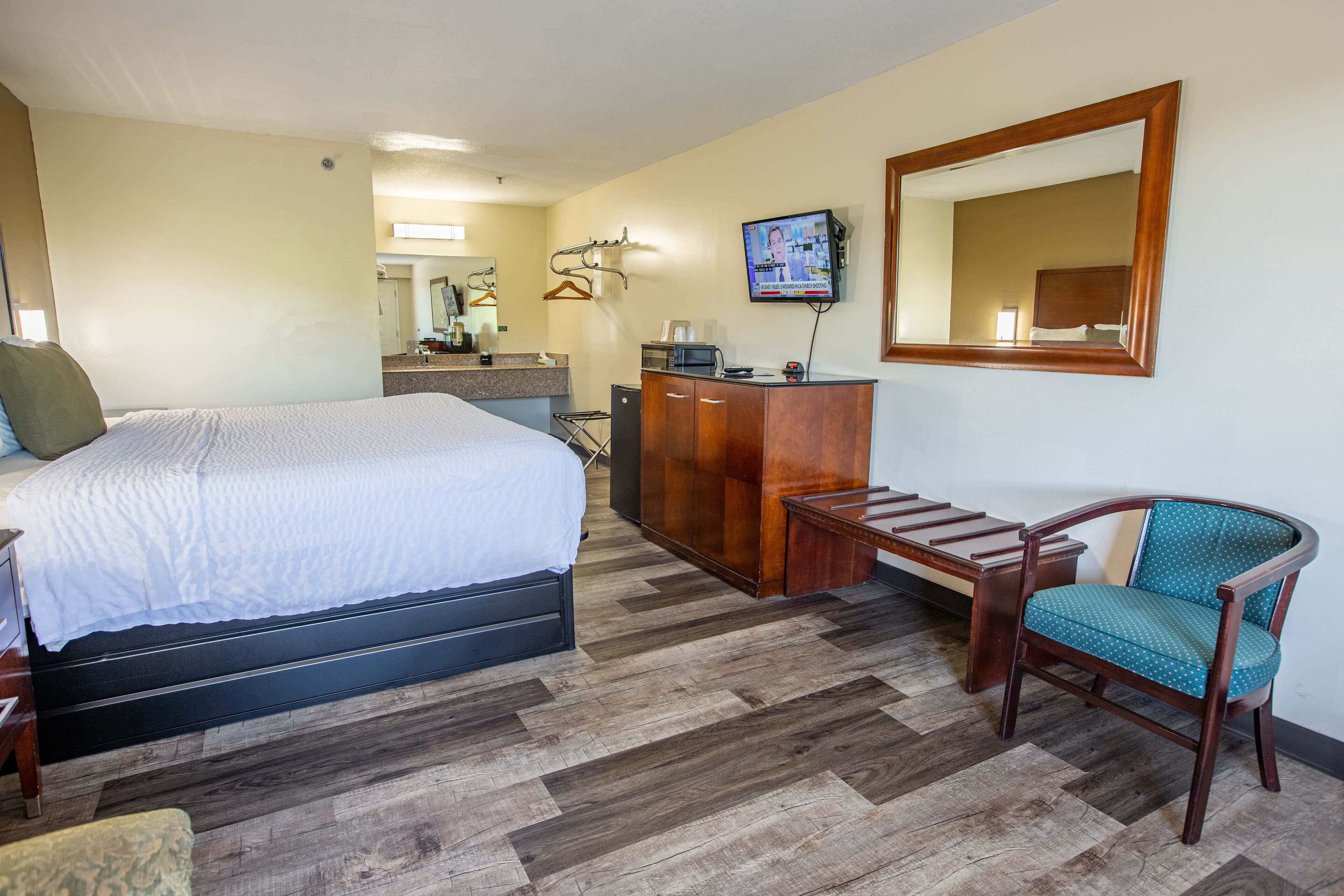 premium bedding, pillow-top beds, desk, iron/ironing board