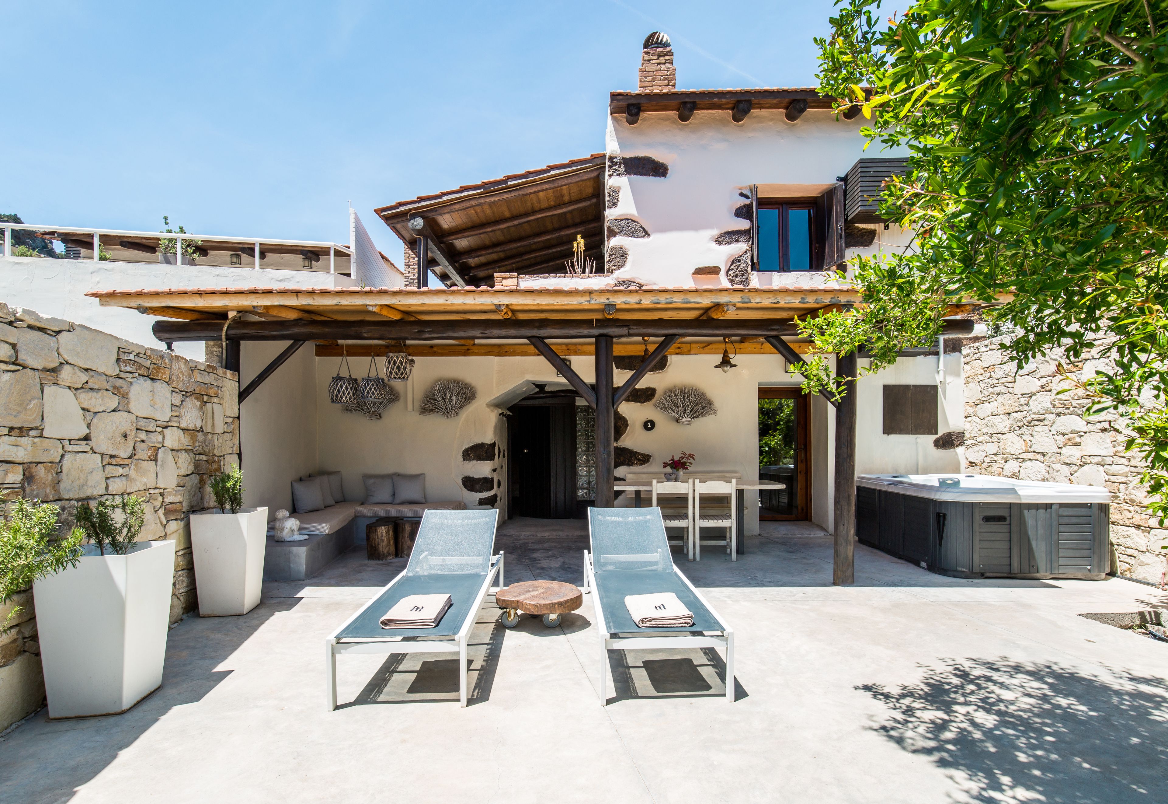 Appartement Deluxe, bain à remous, vue montagne | Terrasse/Patio