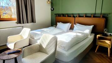 Comfort Double or Twin Room, River View | Minibar, desk, free WiFi, bed sheets