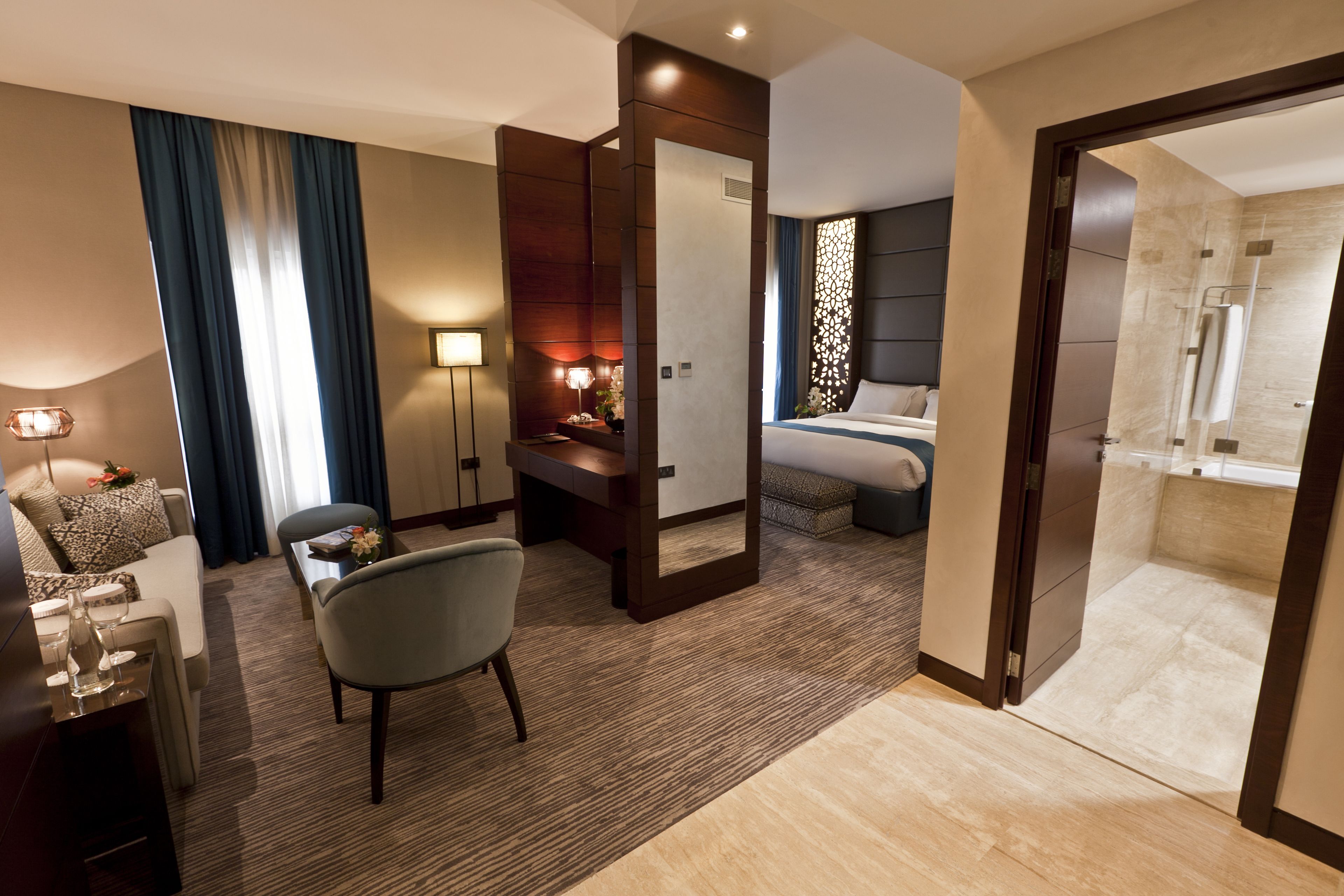 executive suite | living area | 42-inch led tv with premium tv channels, tv, ipod dock