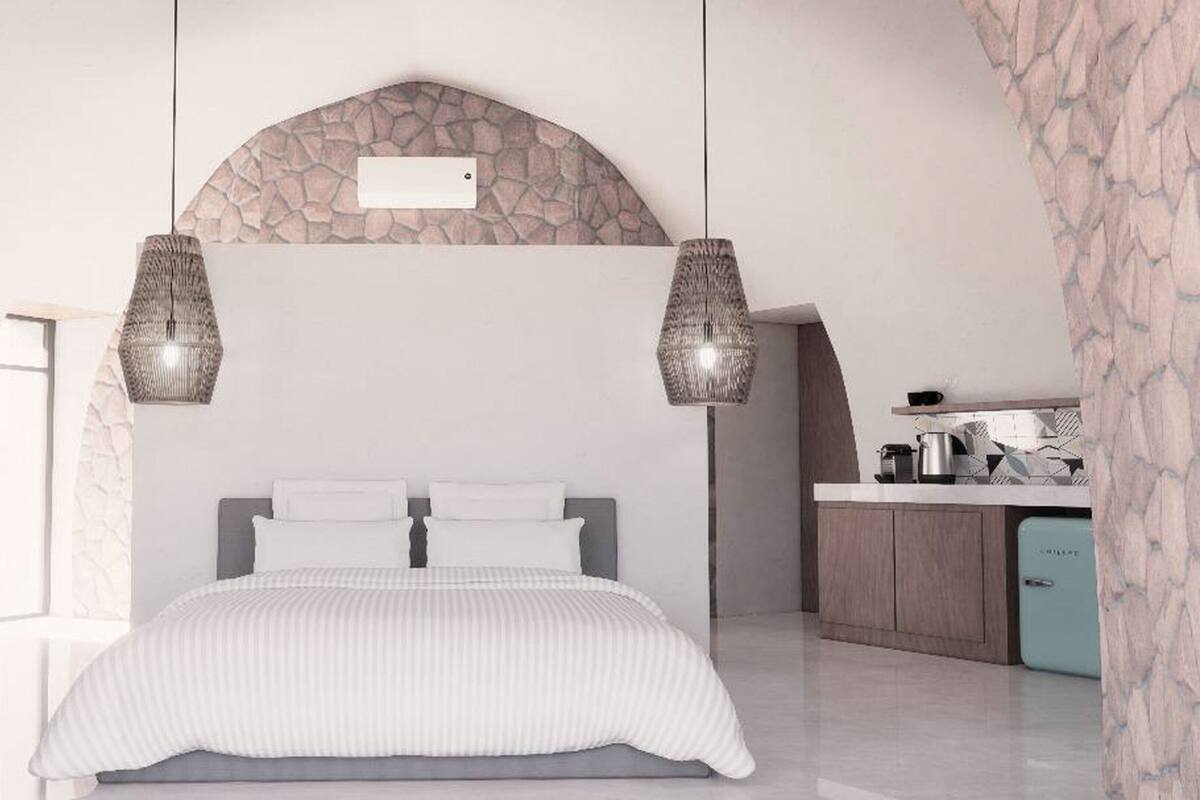 Luksus-alpehytte, 1 soverom, aircondition, ørkenutsikt | Sengetøy av topp kvalitet, minibar, safe på rommet og sengetøy