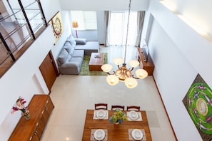 Five Bedroom Duplex Residence | Living area | 40-inch TV with cable channels, streaming services