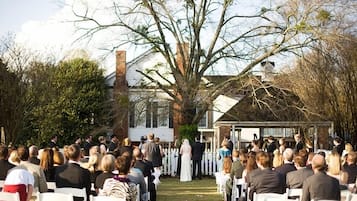 Outdoor wedding area