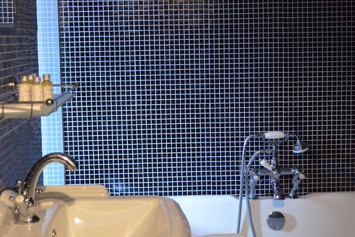 free toiletries, hair dryer, towels