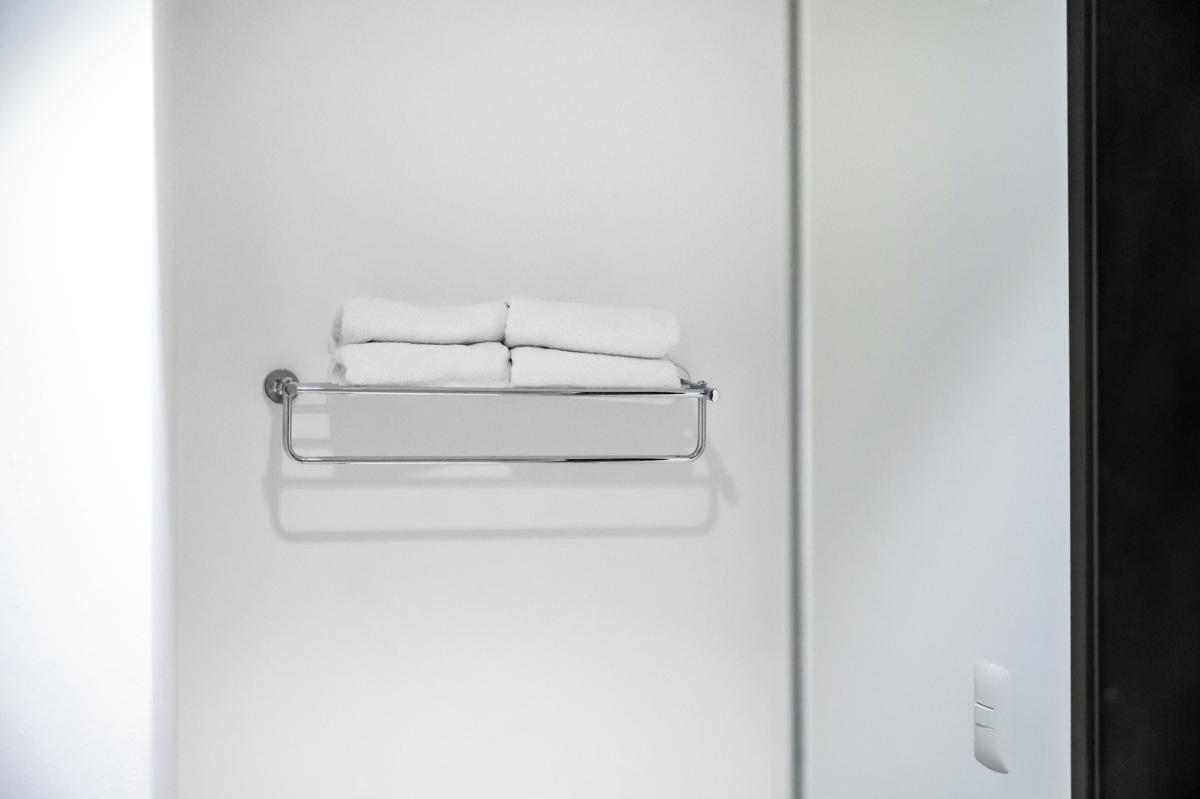 Rainfall showerhead, eco-friendly toiletries, hair dryer, towels
