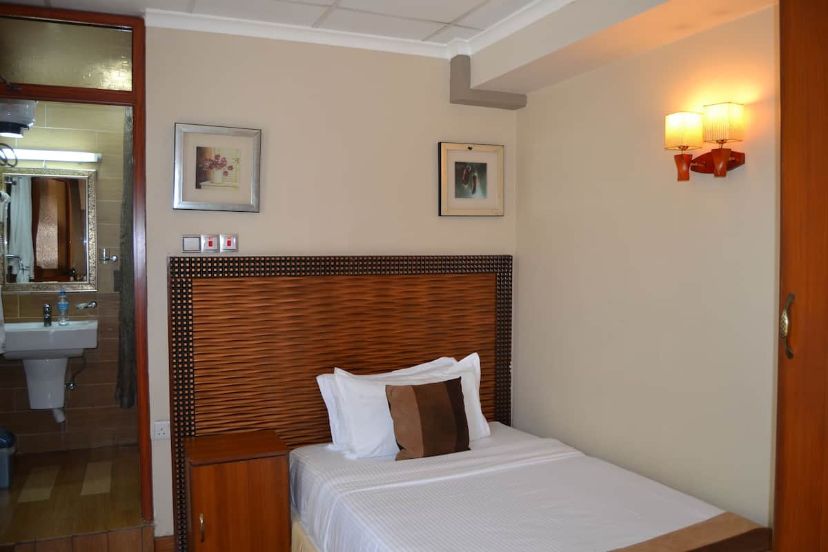 Quarto solteiro standard, para fumantes, vista para o parque | Frigobar, cofres nos quartos, escrivaninha, Wi-Fi de cortesia