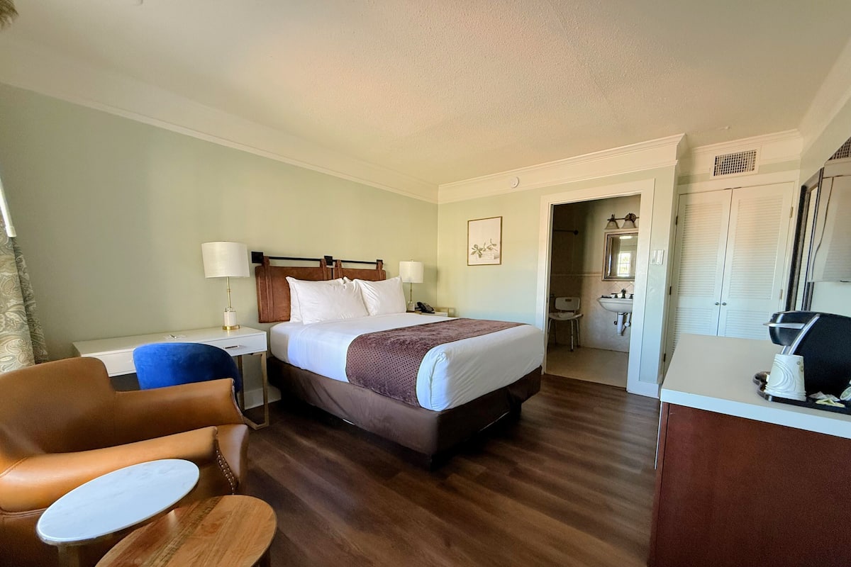 Standard Room, 1 Queen Bed, Accessible, Non Smoking | Premium bedding, desk, iron/ironing board, free WiFi