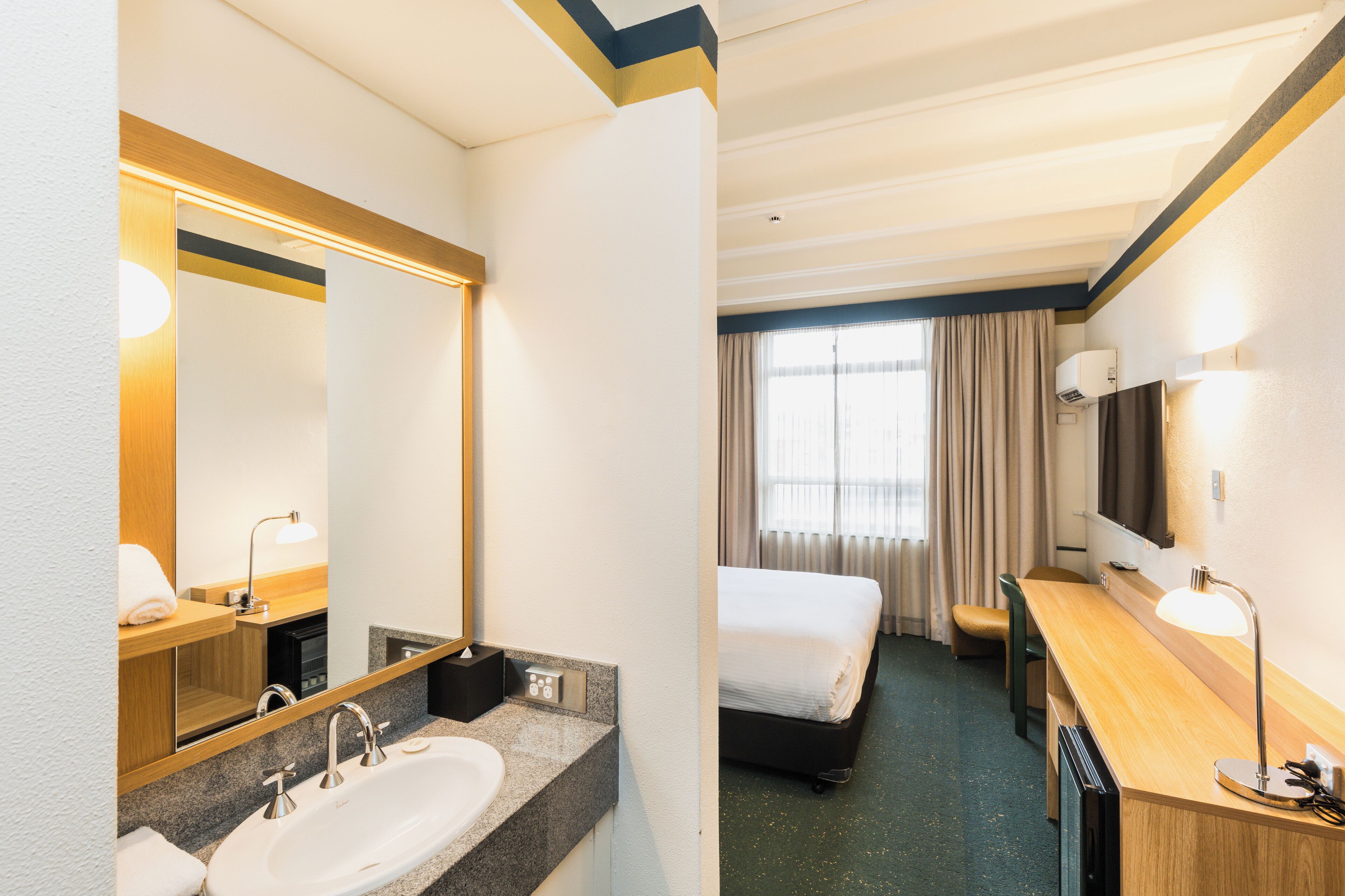 lower house queen room | 1 bedroom, desk, blackout curtains, soundproofing