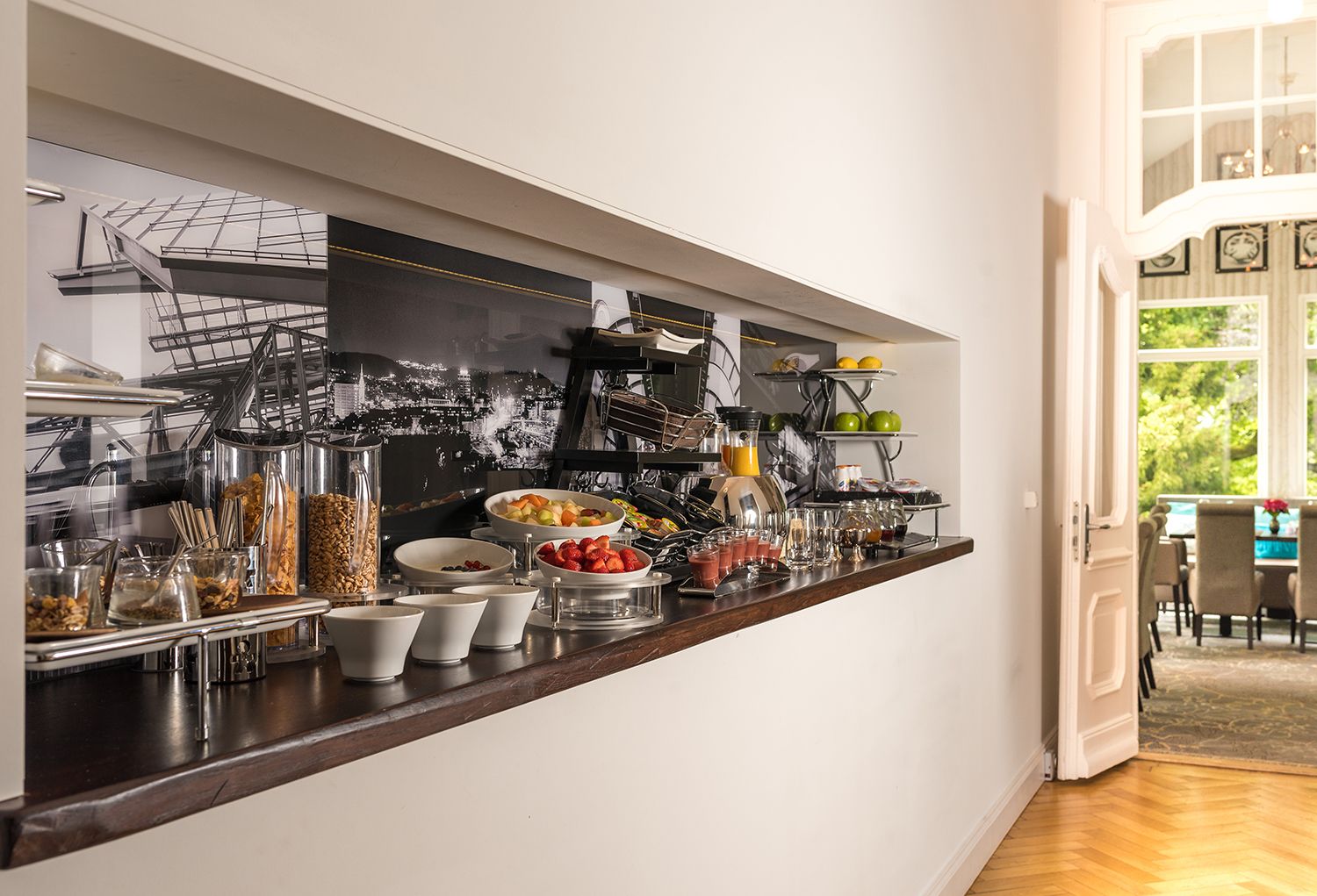 daily buffet breakfast (eur 19.50 per person)