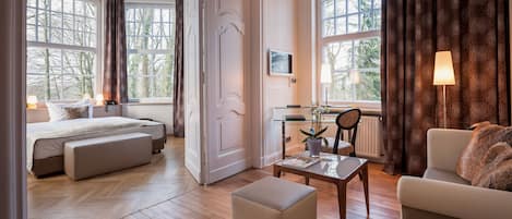 Suite | 1 habitación, ropa de cama hipoalergénica y minibar