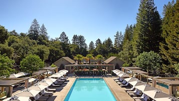 3 outdoor pools, open 6:00 AM to 8:00 PM, pool umbrellas, pool loungers