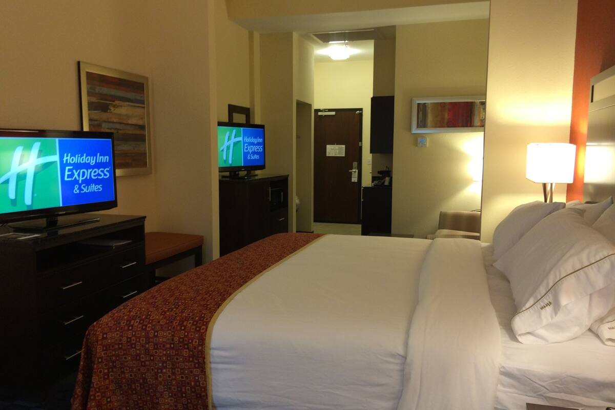 suite, 1 king bed, accessible (communications) | desk, iron/ironing board, free cots/infant beds, rollaway beds