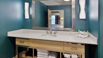 Free toiletries, hair dryer, towels