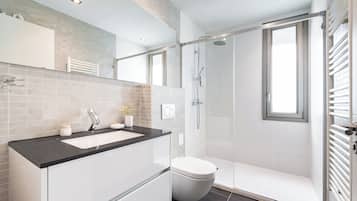 Ducha, artículos de tocador gratuitos, secador de pelo, bidet