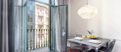 42-inch flat-screen TV with satellite channels, LED TV