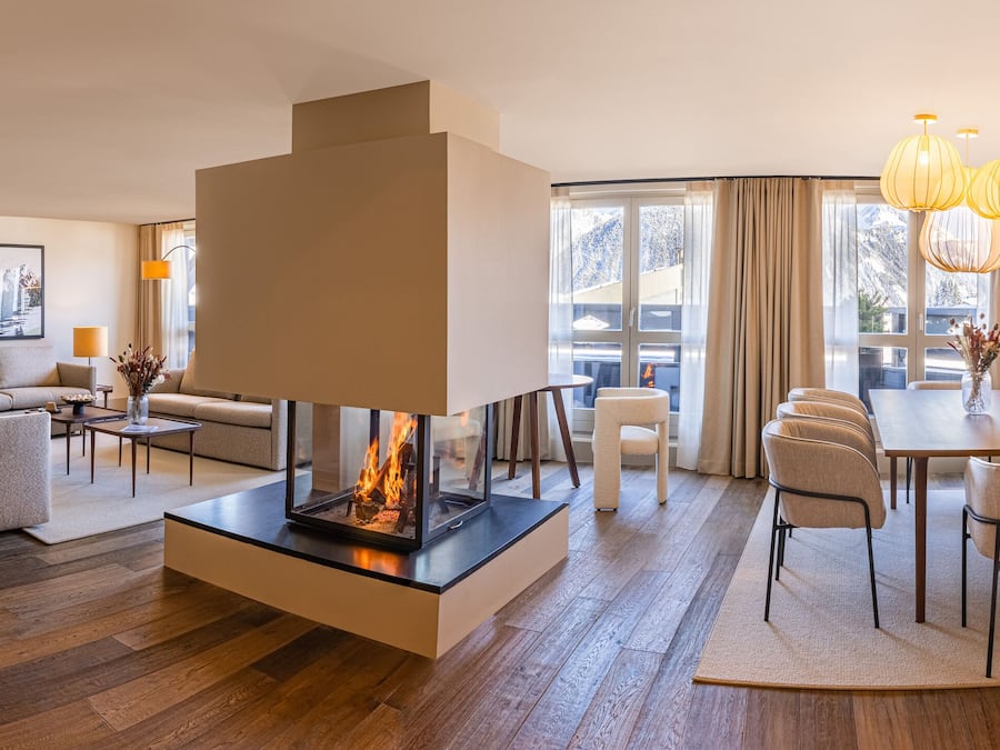 Penthouse, Mountain View | Living area | 100-cm flat-screen TV with cable channels, TV, iPod dock