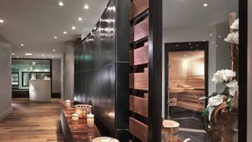 Sauna, steam room, Turkish bath, body treatments, hot stone massages