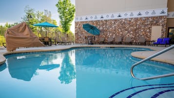 Outdoor pool, open 6:00 AM to 11:00 PM, pool umbrellas, pool loungers