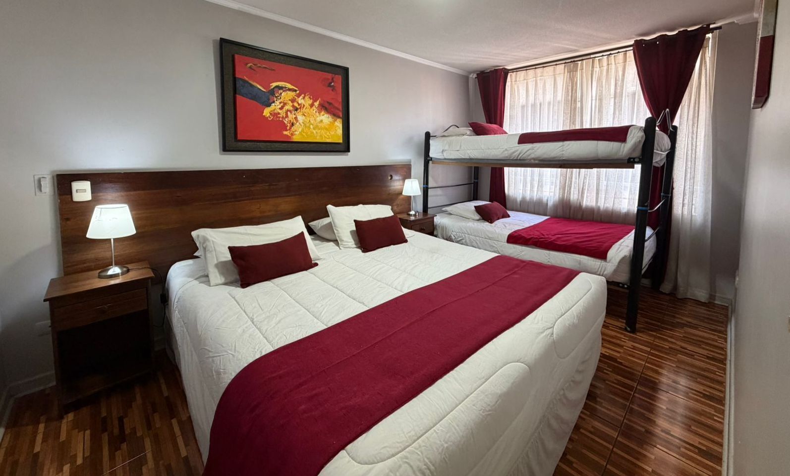 公寓, 2 间卧室 (6 pax) | 羽绒被、客房内保险箱、特色家居、办公桌