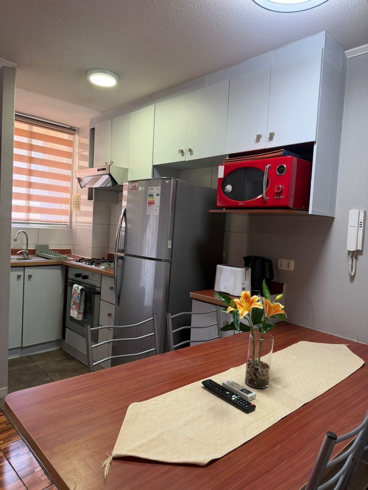 Apartment, 2 Bedrooms, Balcony | Private kitchen | Fridge, microwave, stovetop, toaster