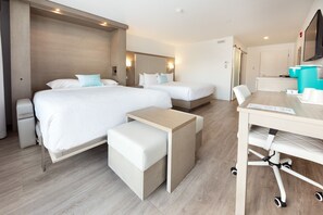 1 bedroom, desk, laptop workspace, blackout drapes