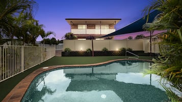 Outdoor pool, open 7:00 AM to 8:00 PM, sun loungers