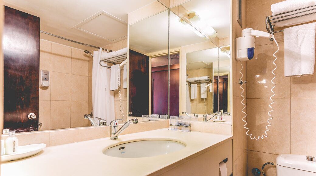 junior suite | bathroom | free toiletries, hair dryer, towels