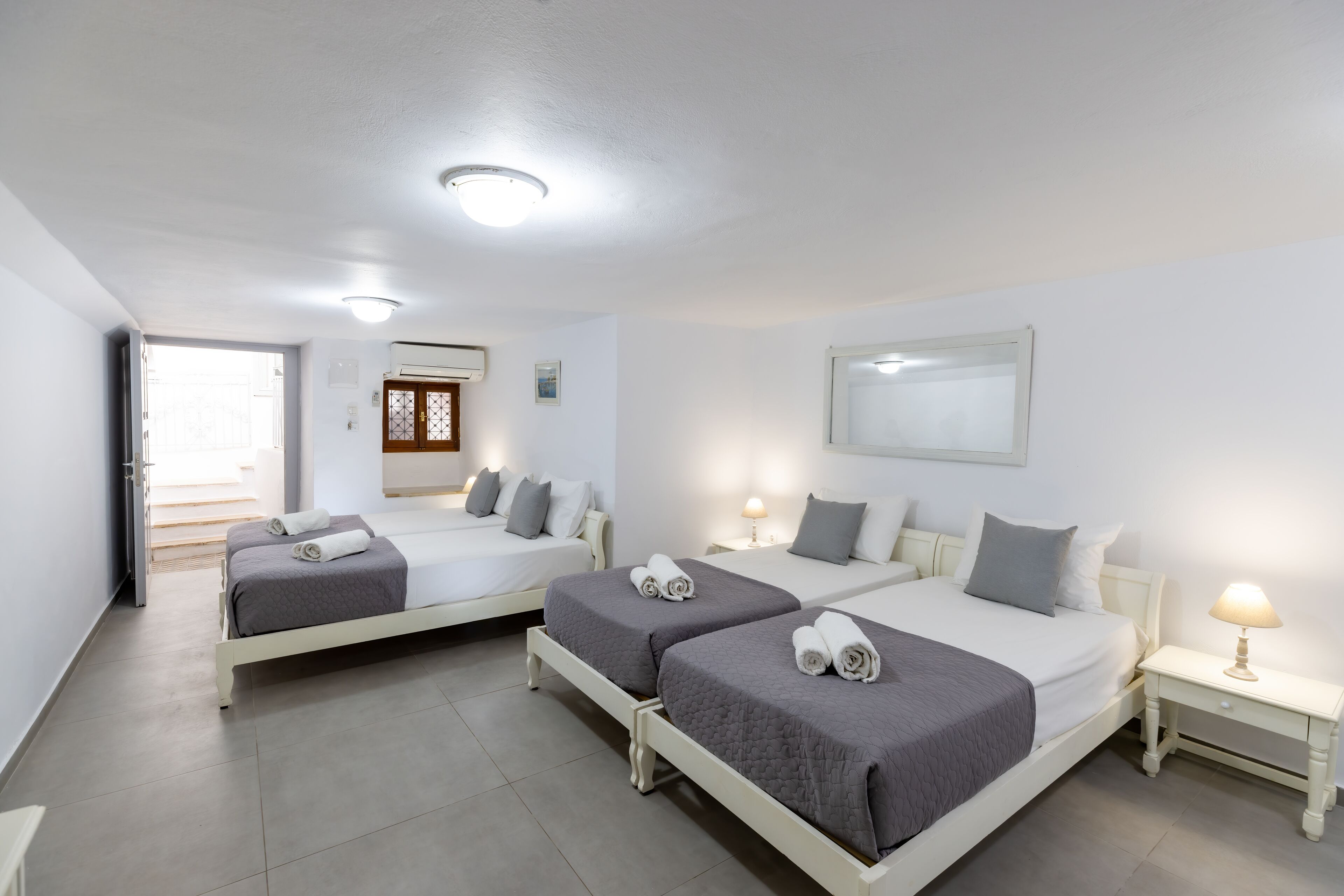 quadruple room (semi basement) | blackout curtains, soundproofing, iron/ironing board, free wifi