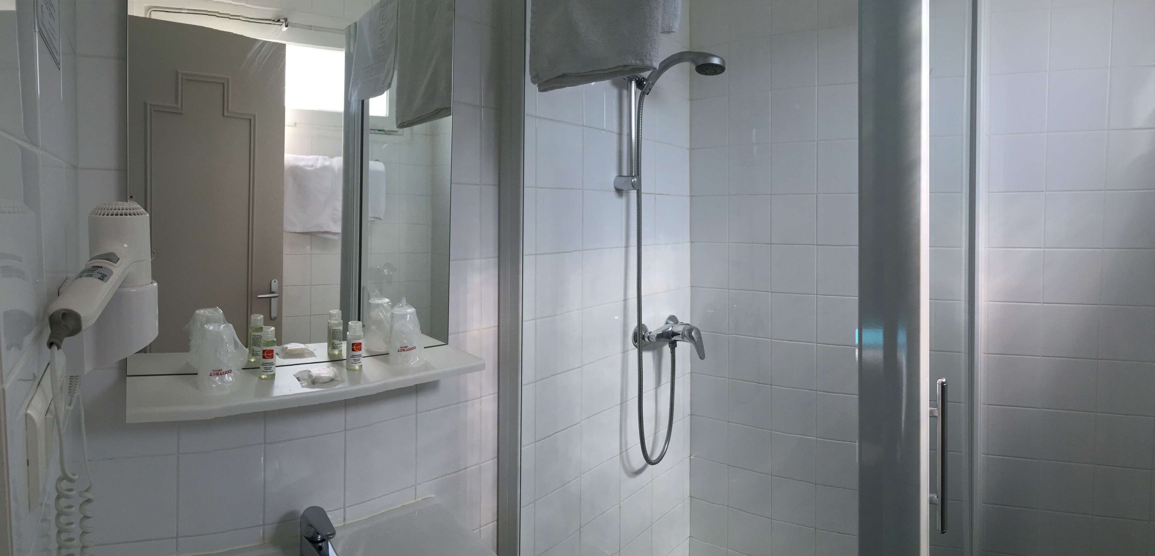 double room | bathroom | hair dryer, towels