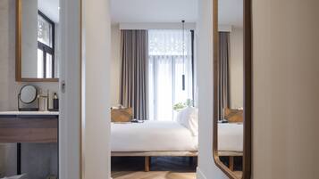 Minibar, desk, blackout curtains, soundproofing