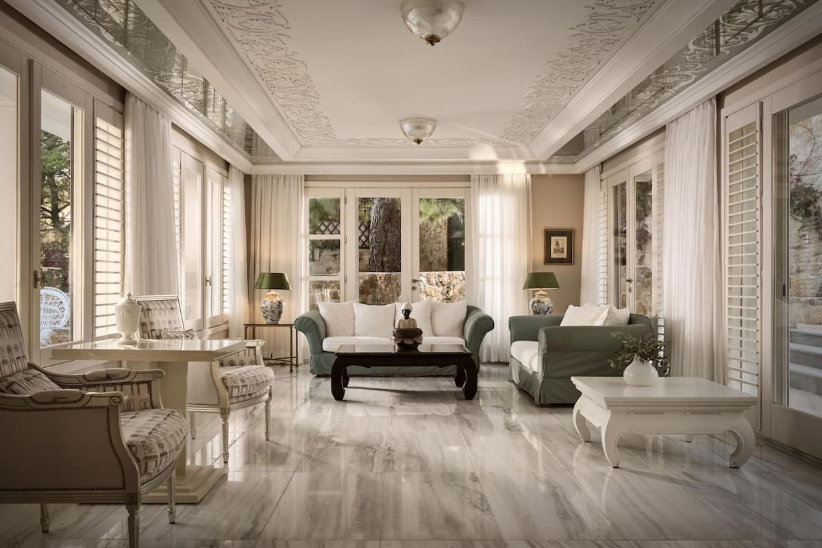 Premier villa, uitzicht op zee (Green Pearl) | 1 slaapkamer, lakens van Egyptisch katoen, luxe beddengoed