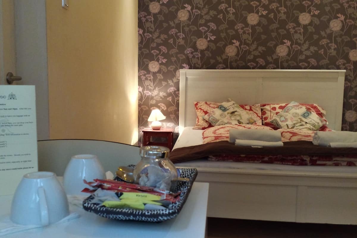 Individually decorated, individually furnished, desk, iron/ironing board