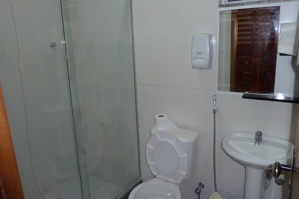 Shower, hair dryer (on request), towels