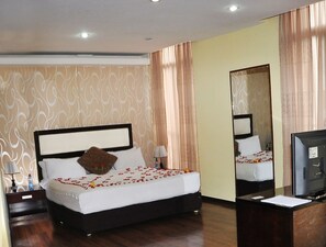 Suite estudio superior | 1 dormitorio, edredones de plumas, colchones Tempur-Pedic y minibar