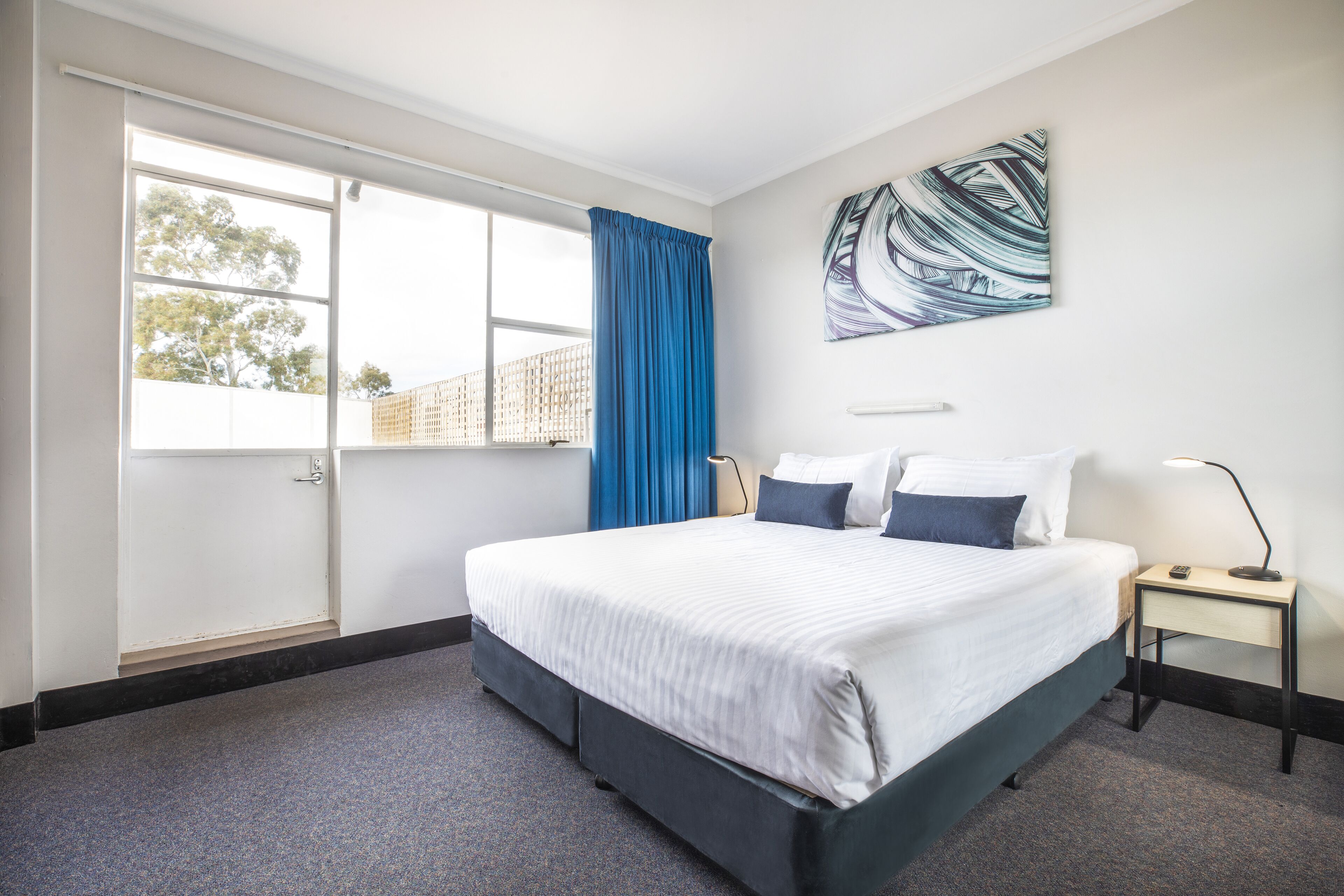 two bedroom apartment | desk, blackout curtains, iron/ironing board, free wifi