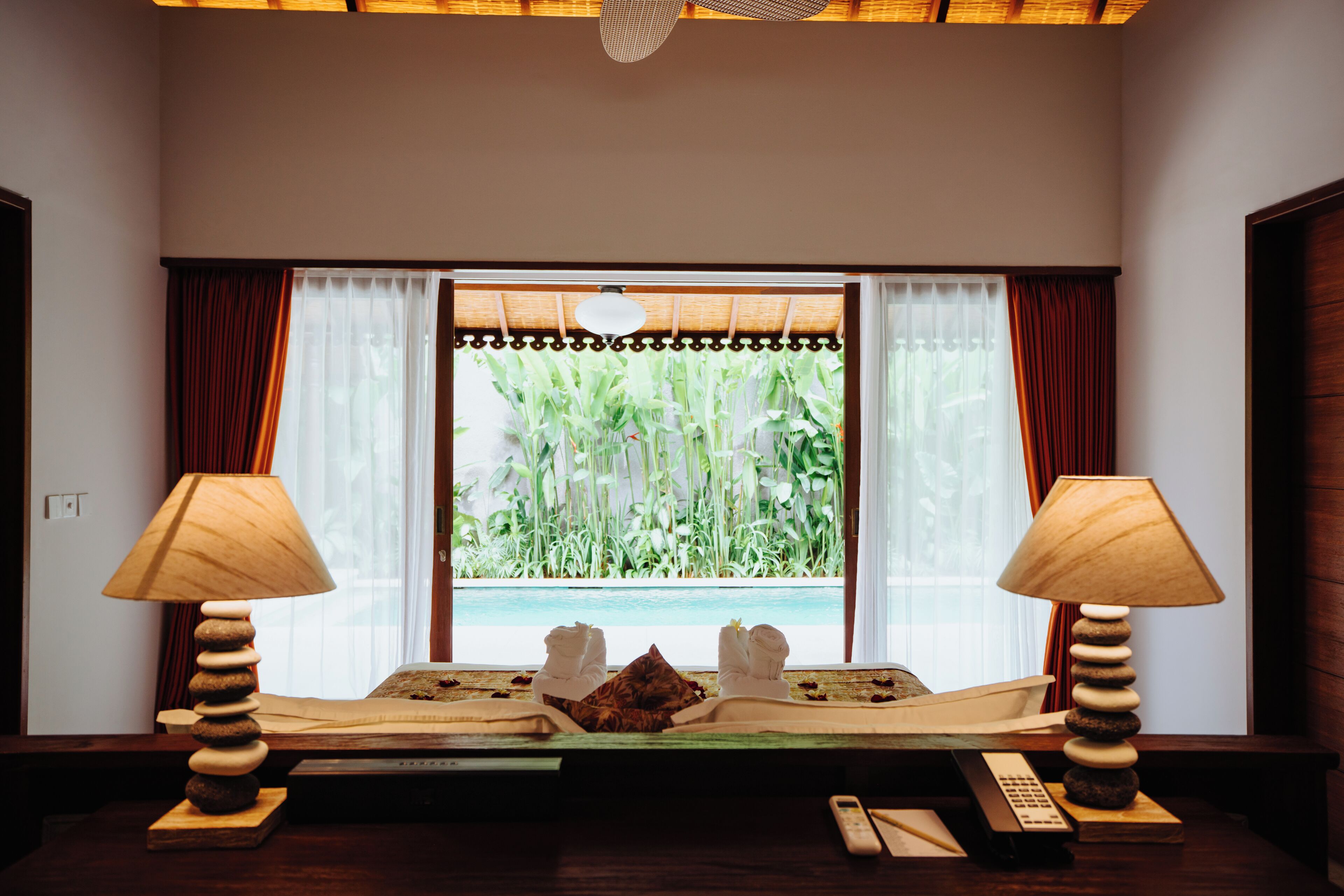 Lyxvilla - 1 sovrum - privat pool | Minibar, värdeförvaringsskåp på rummet och skrivbord