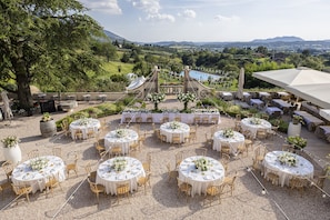 Outdoor wedding area