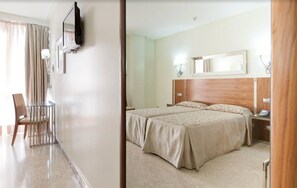 Minibar, in-room safe, desk, laptop workspace - Gran Hotel Corona Sol (Salamanca)