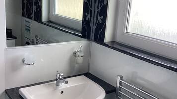 Free toiletries, hair dryer, towels