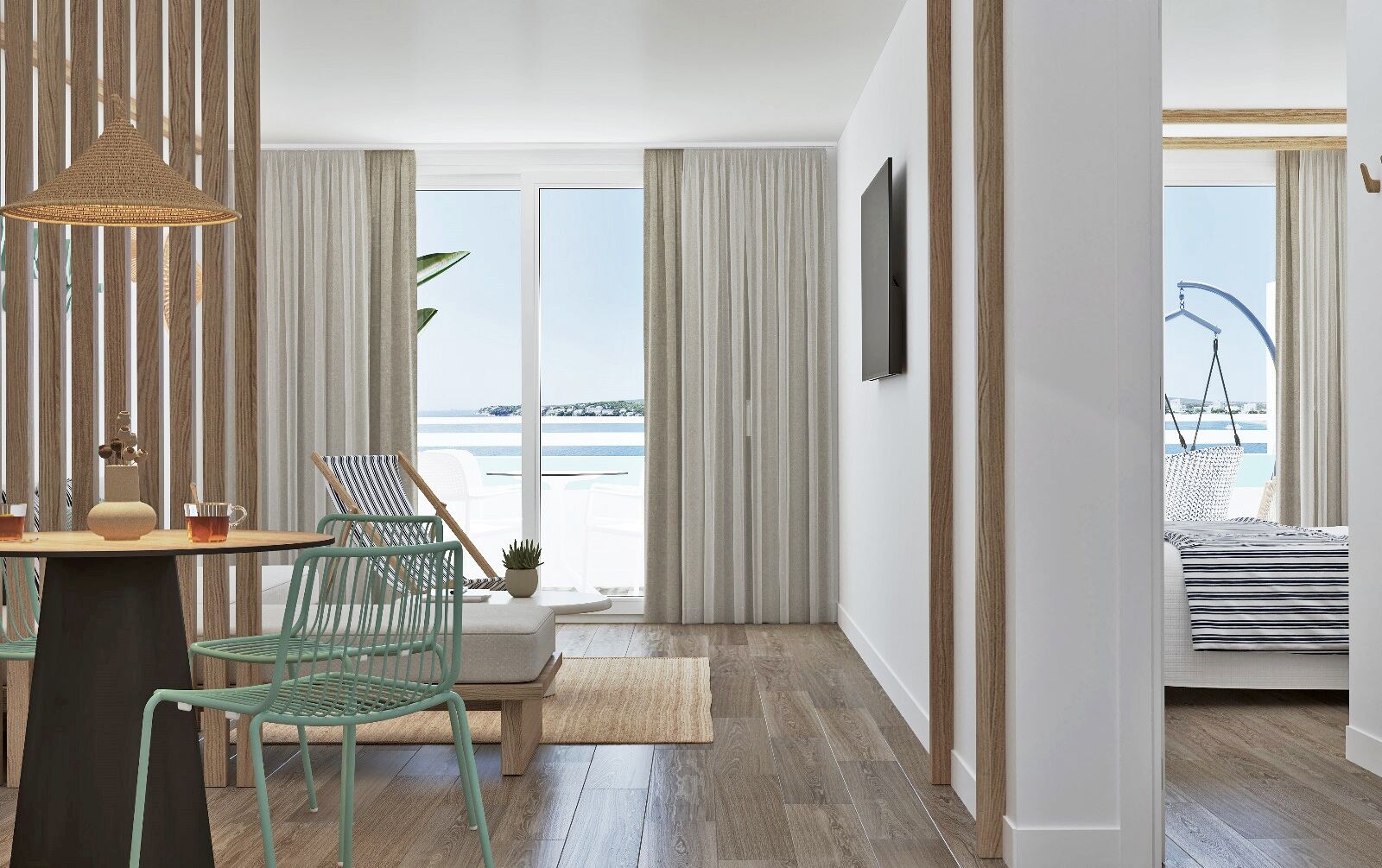 Superior Apartment, 1 Bedroom, Balcony, Sea View | In-room safe, free WiFi, bed sheets