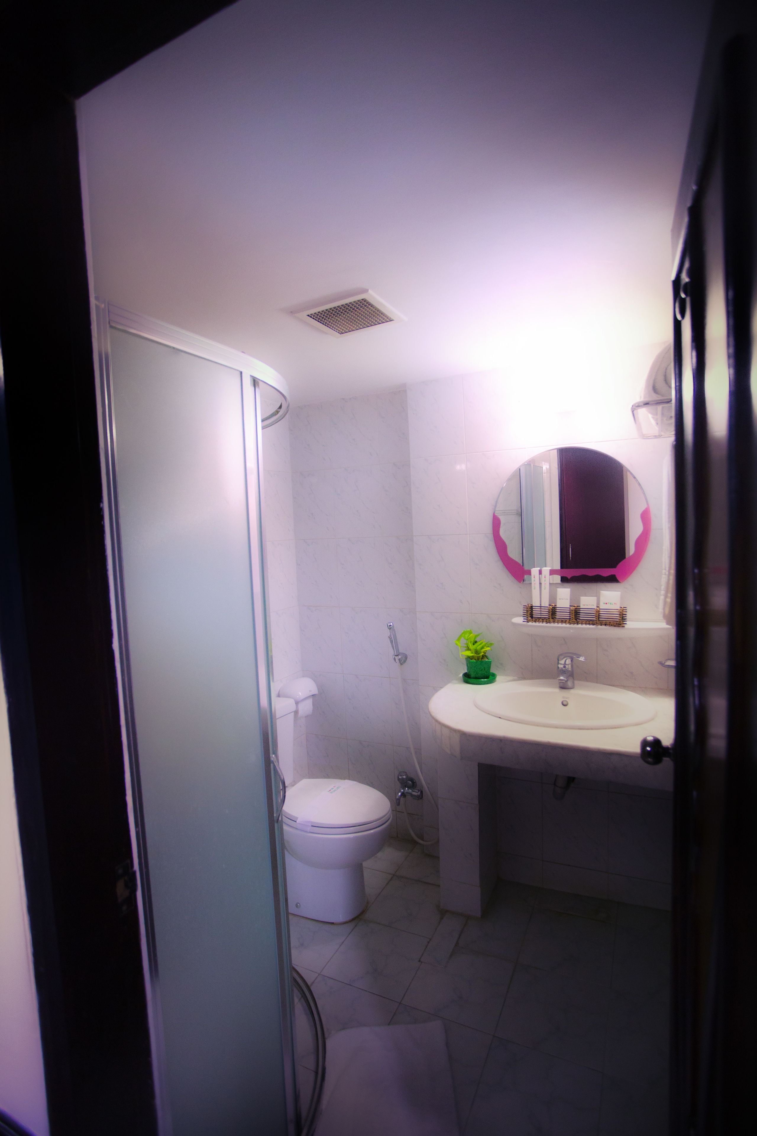 deluxe twin room | bathroom | shower, rainfall showerhead, free toiletries, hair dryer