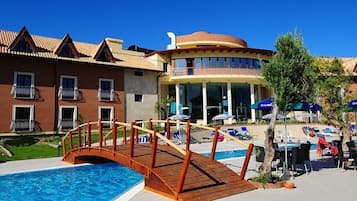 Indoor pool, seasonal outdoor pool