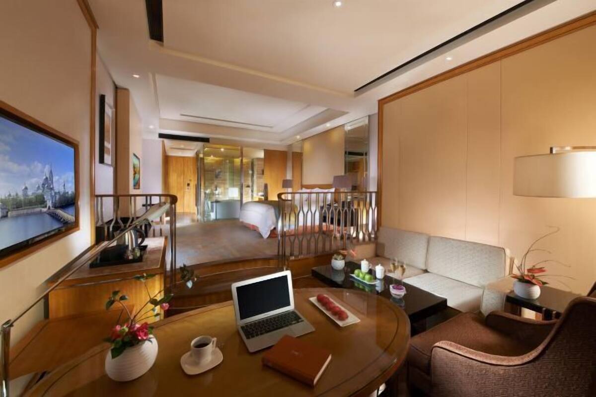 Down duvets, pillow-top beds, minibar, desk