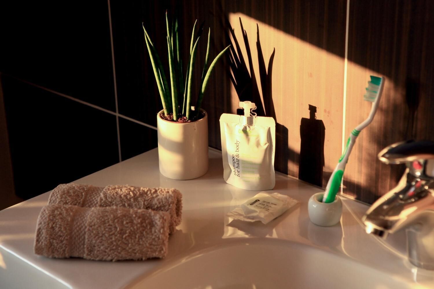 premium triple room (for 3) | bathroom | free toiletries, hair dryer, towels, soap