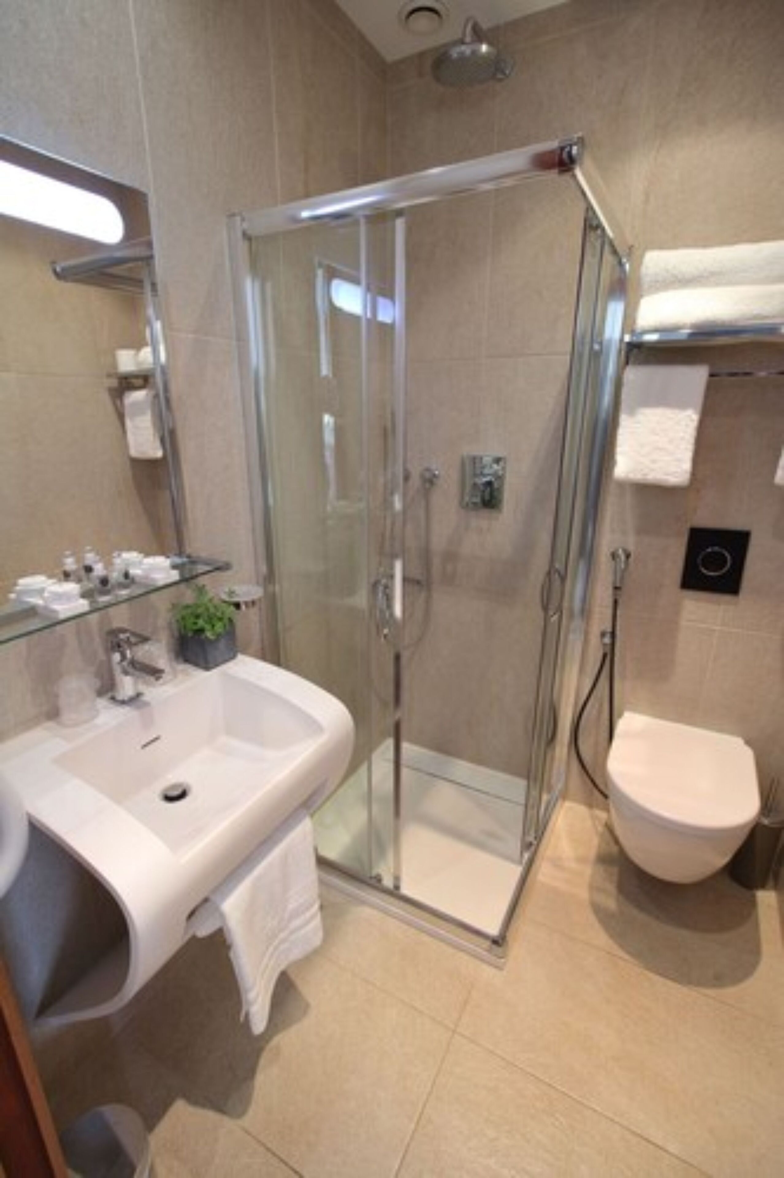 free toiletries, hair dryer, bathrobes, slippers