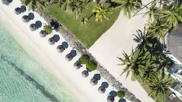Private beach, sun loungers, beach umbrellas, beach towels