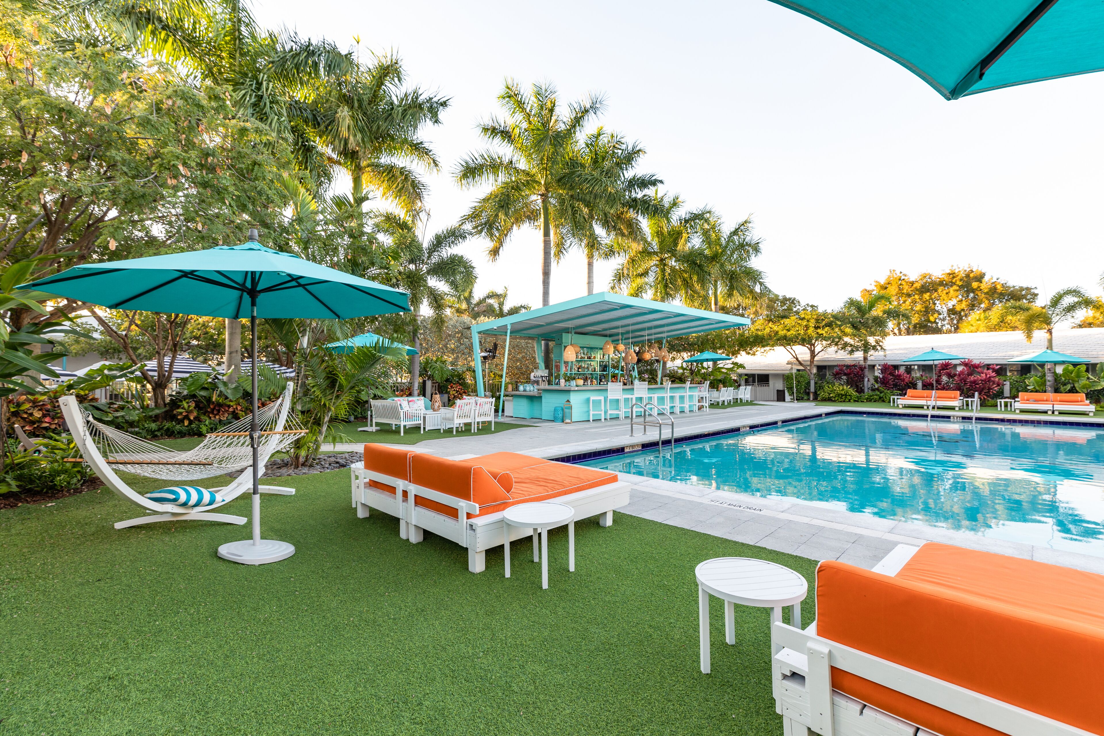 Outdoor pool, open 7:00 AM to 8:00 PM, pool umbrellas, sun loungers