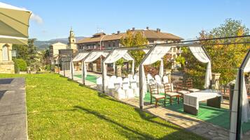 Outdoor banquet area